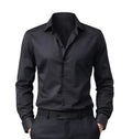 Cotton- Satin Blend Black Shirt