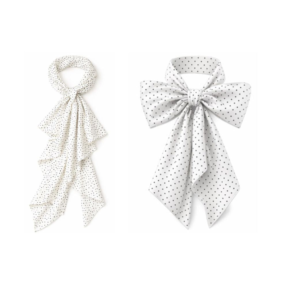 Double polka scarf & polka cravat Set