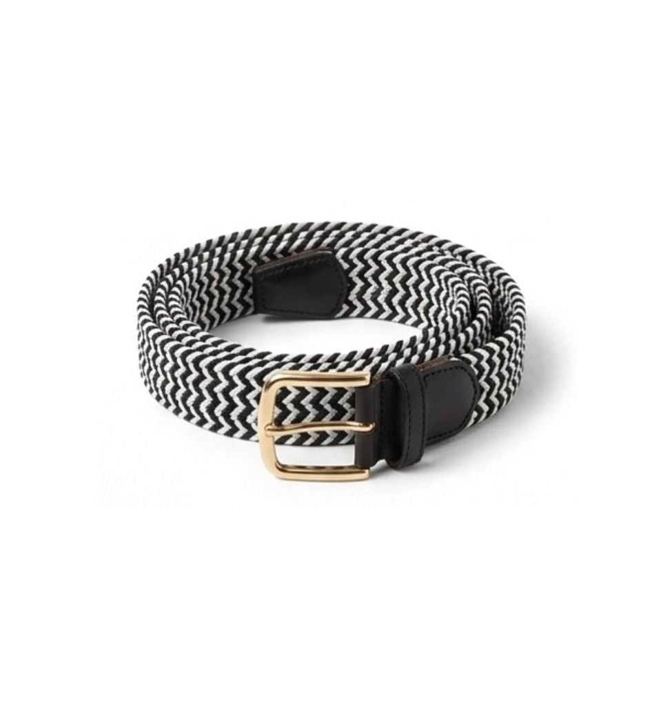 Fabric Belt Black and Whiite
