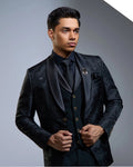 Lofty Luxe LL12 Houston 3-piece Suit Black