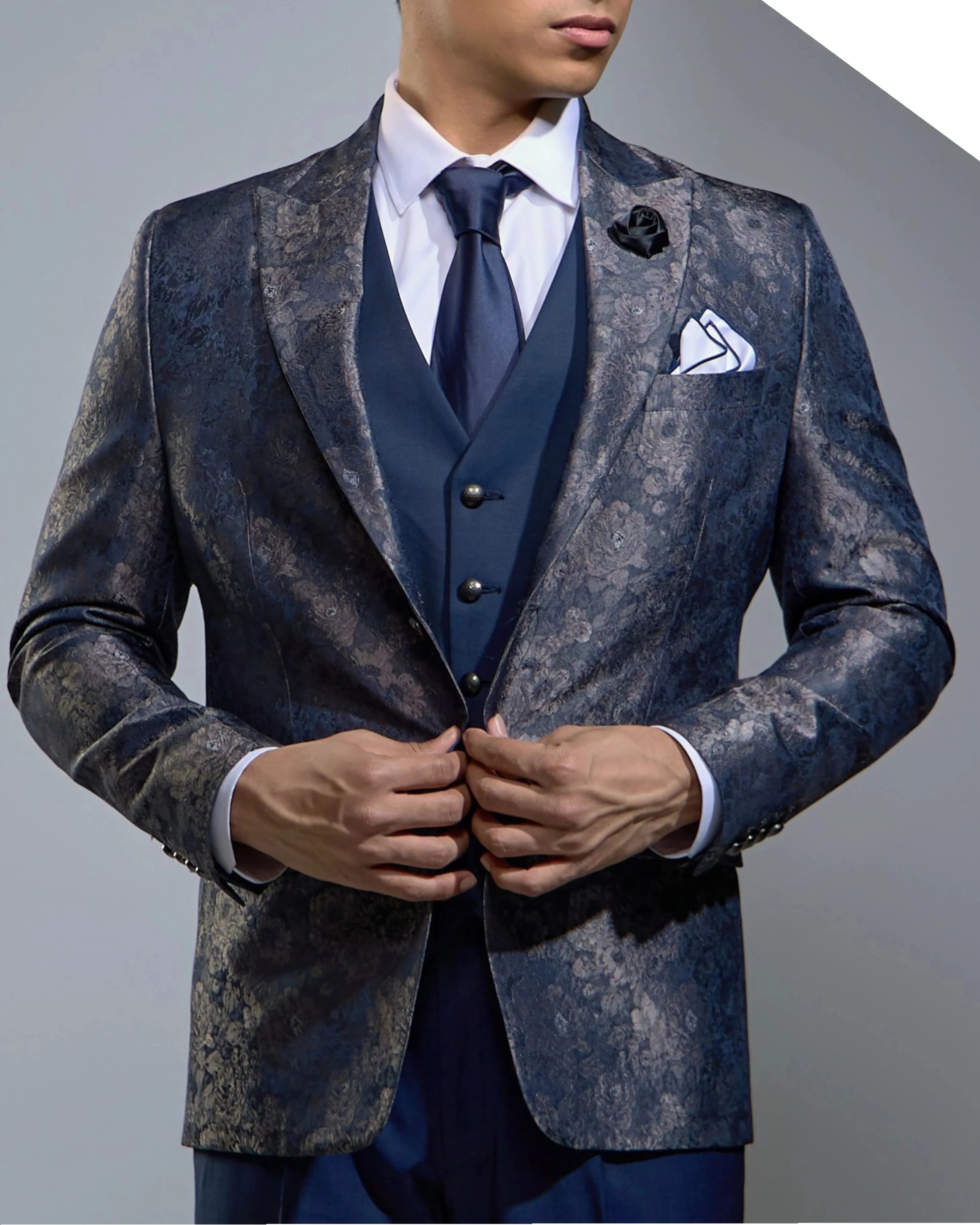 Lofty Luxe LL13 Victoria 3-piece Suit Navy