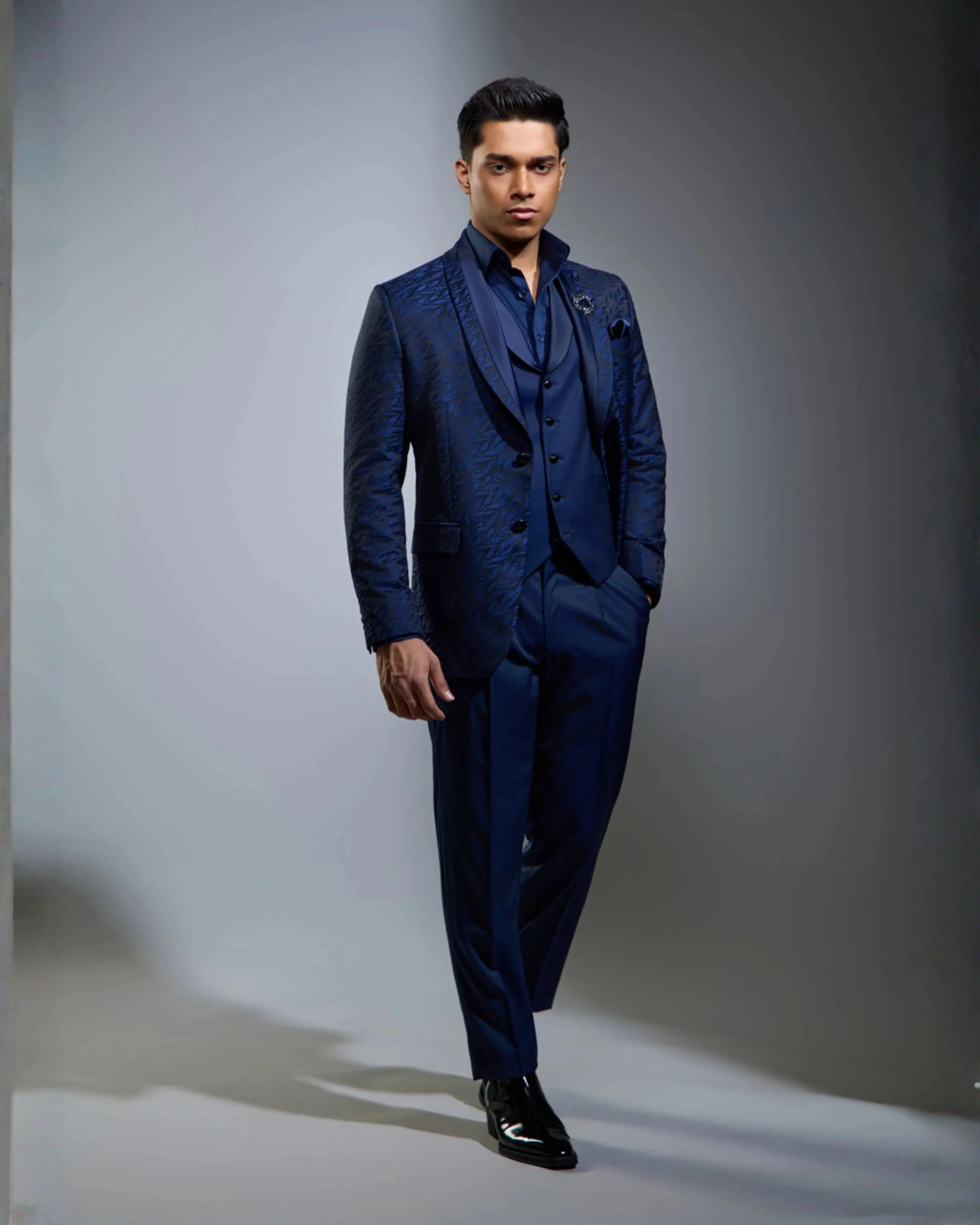 Lofty Luxe LL14 Wave 3-piece Suit Navy