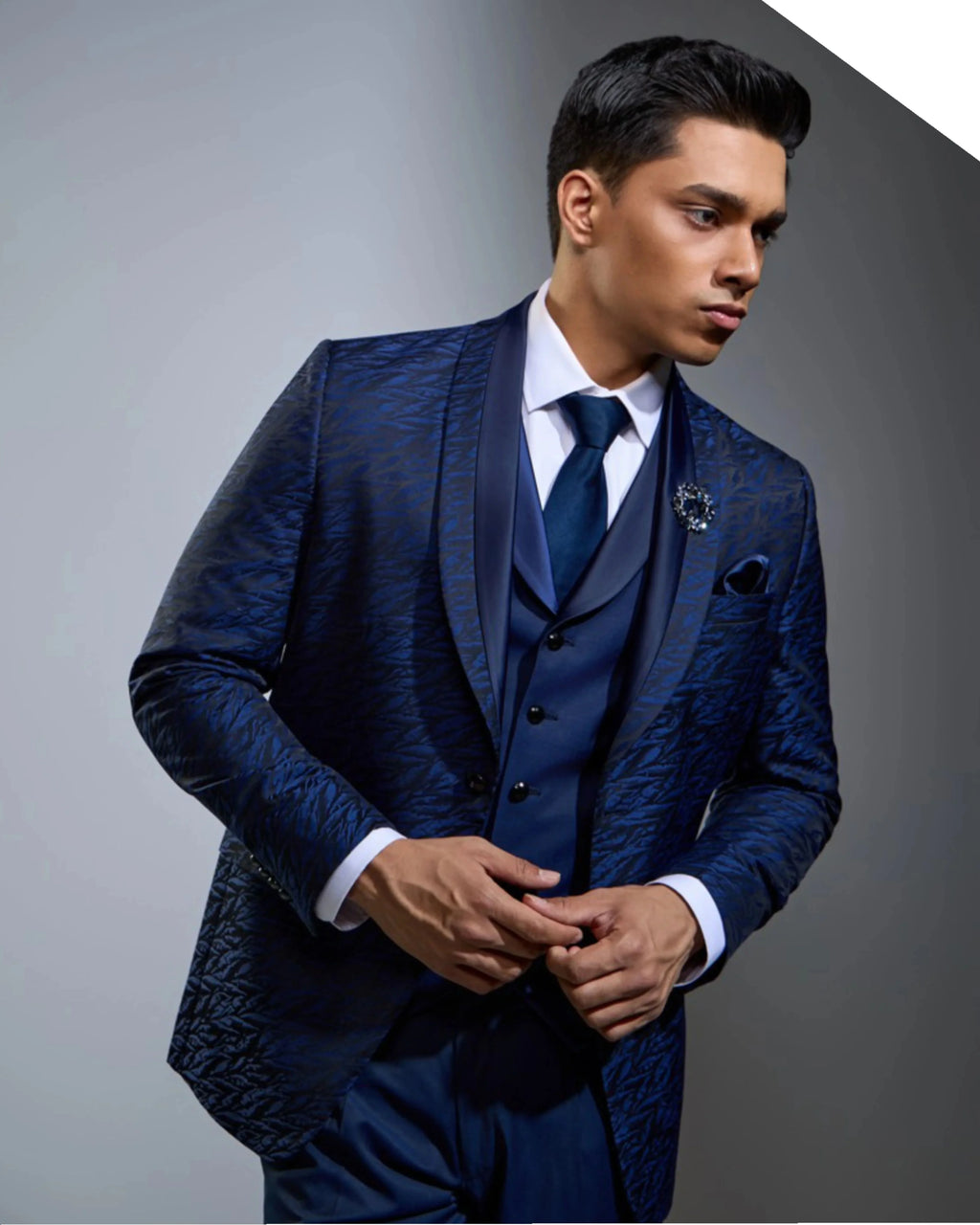 Lofty Luxe LL14 Wave 3-piece Suit Navy