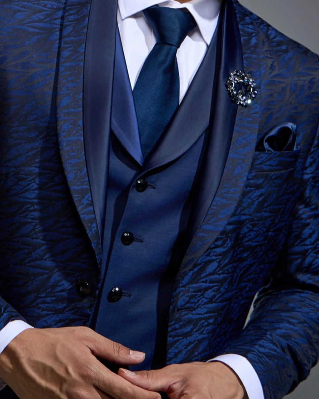 Lofty Luxe LL14 Wave 3-piece Suit Navy