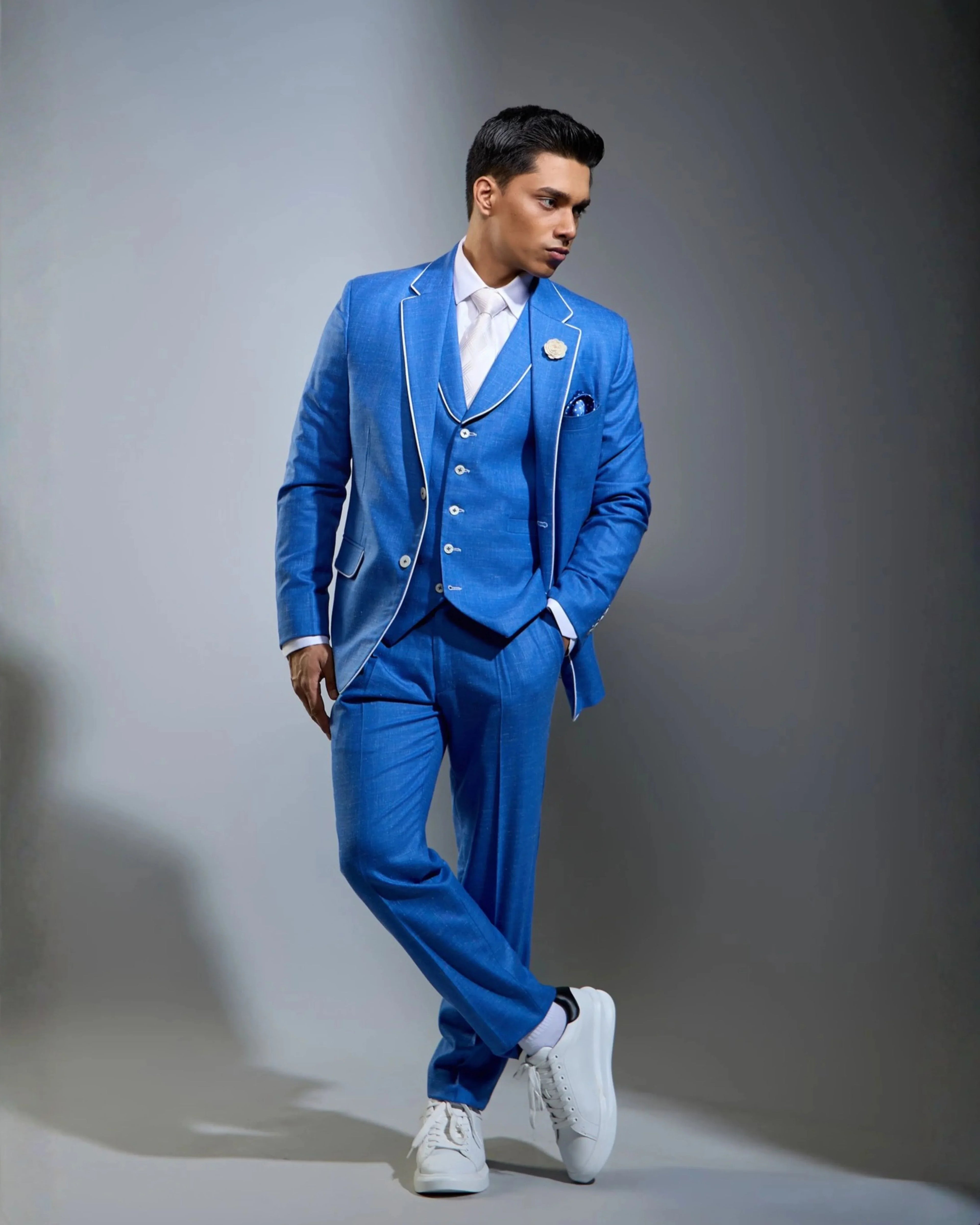 Lofty Luxe LL19 Summer 3-piece Suit |Fresh Blue|