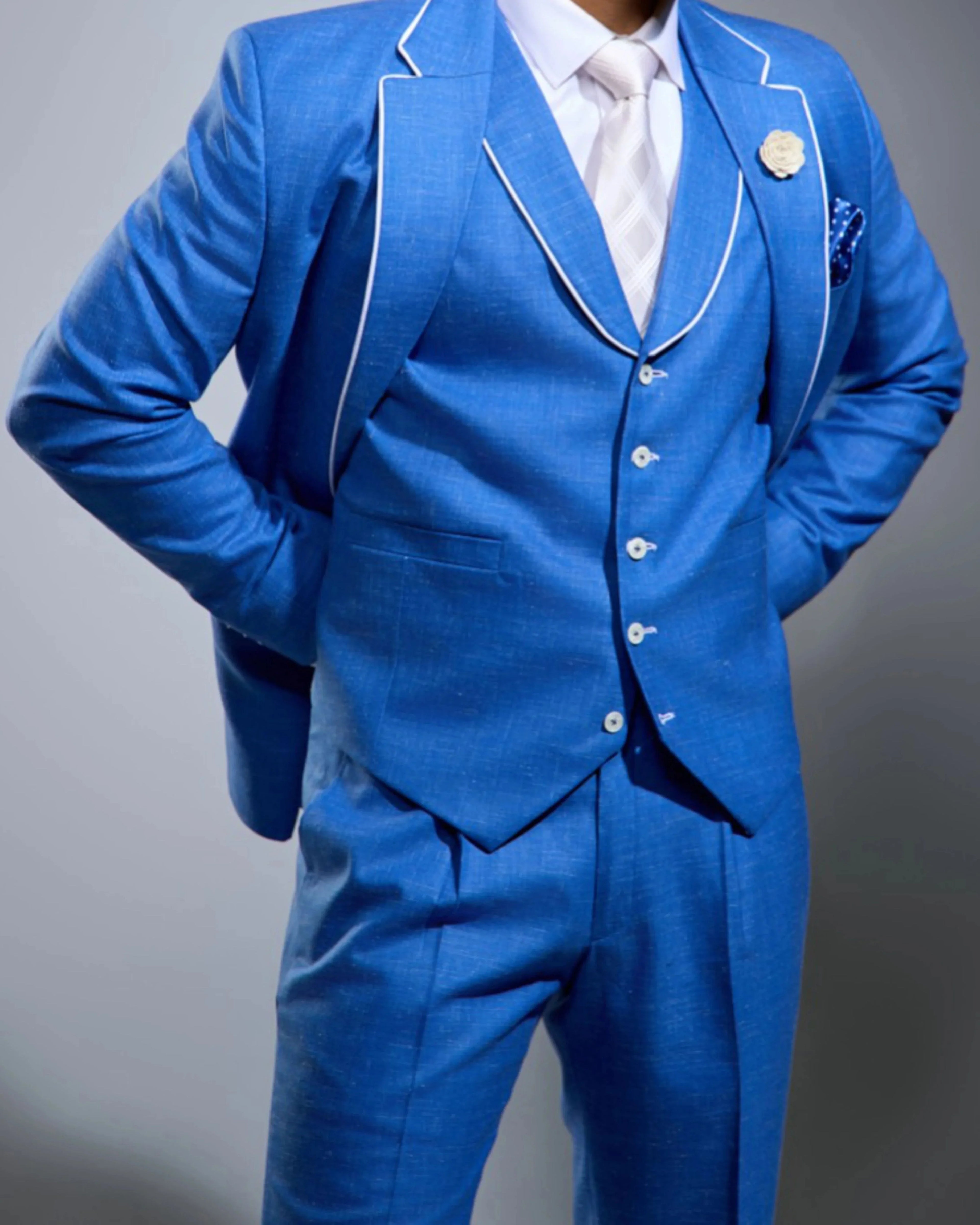 Lofty Luxe LL19 Summer 3-piece Suit |Fresh Blue|
