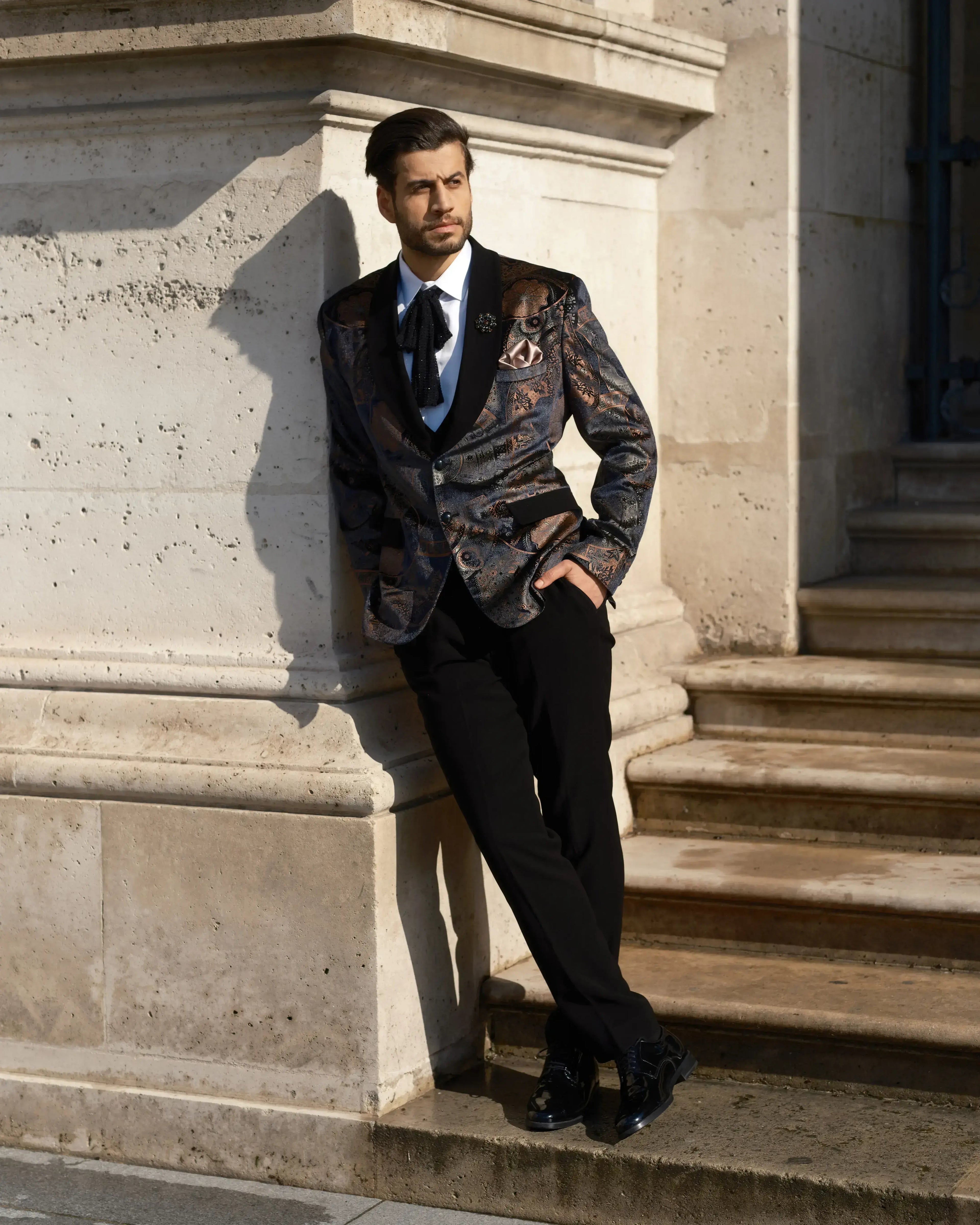 Lofty Luxe LL3 Vintage Sienna 2-piece Suit |Black & Sienna|