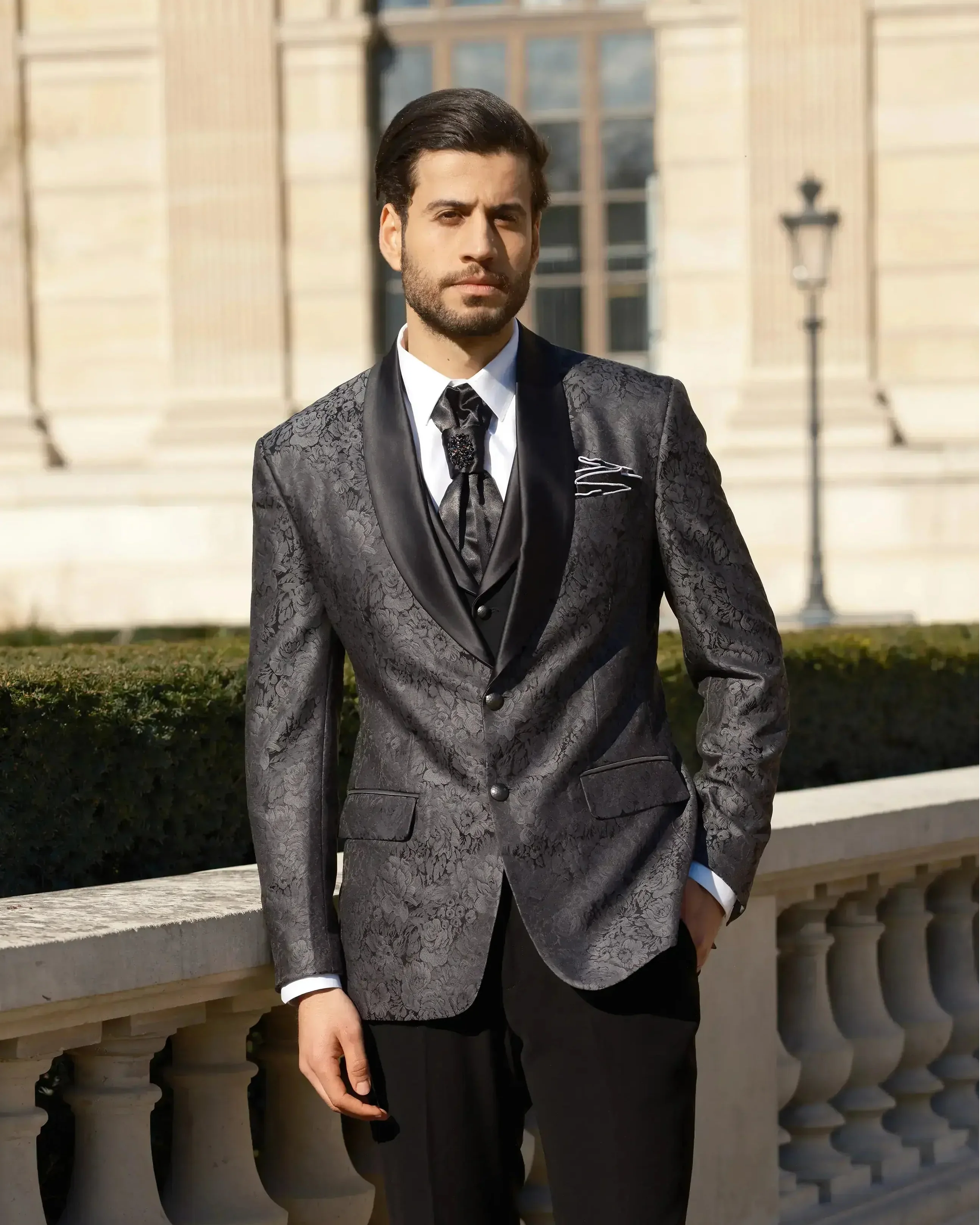 Lofty Luxe LL4 Rose Elite 3-piece Suit |Slate Grey|
