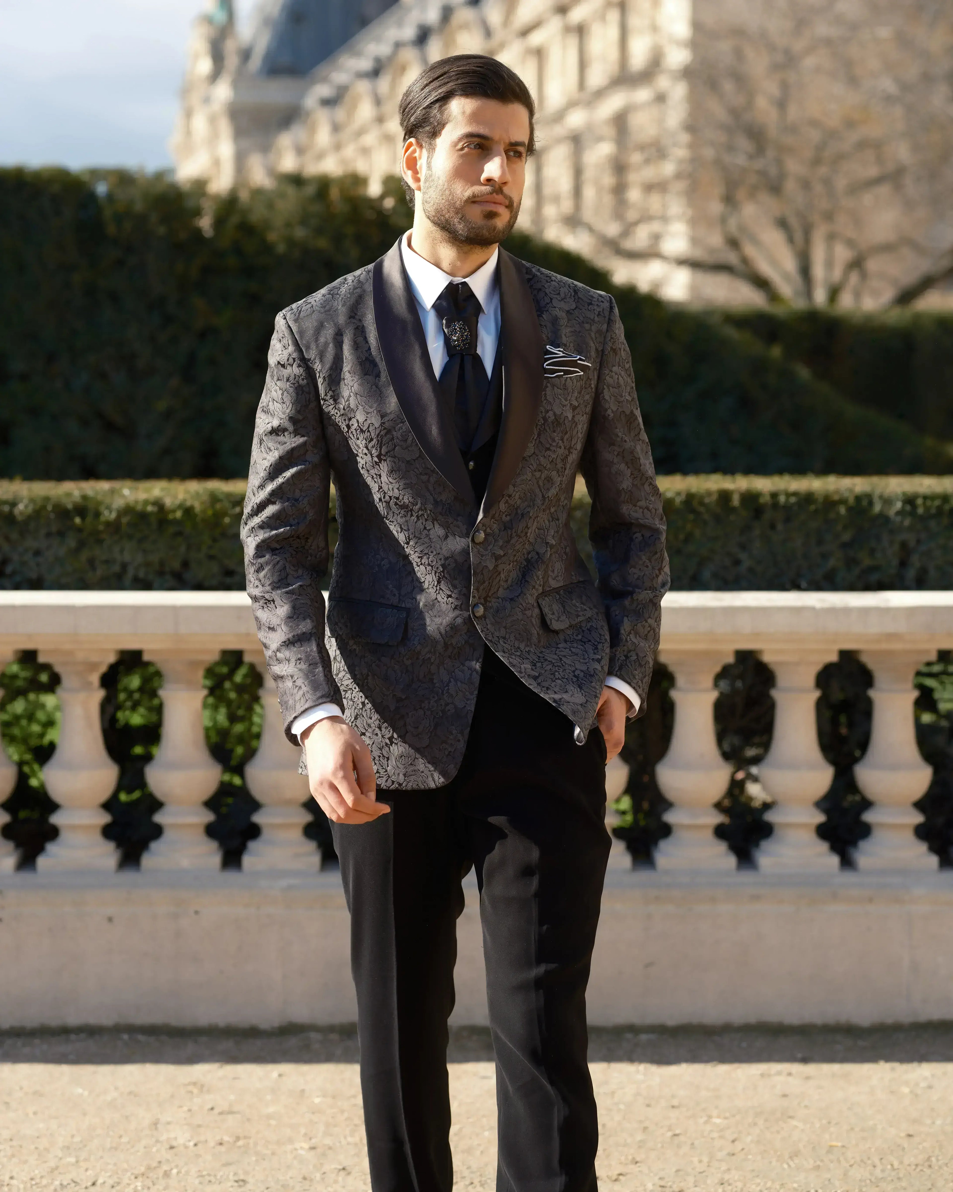 Lofty Luxe LL4 Rose Elite 3-piece Suit |Slate Grey|