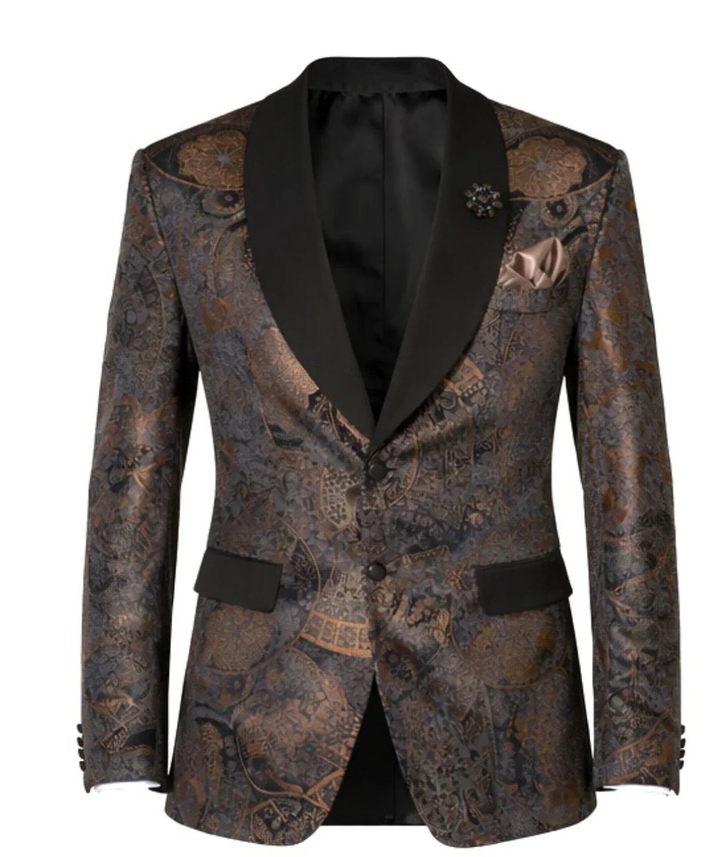 Lofty Luxe LL3 Vintage Sienna 2-piece Suit |Black & Sienna|