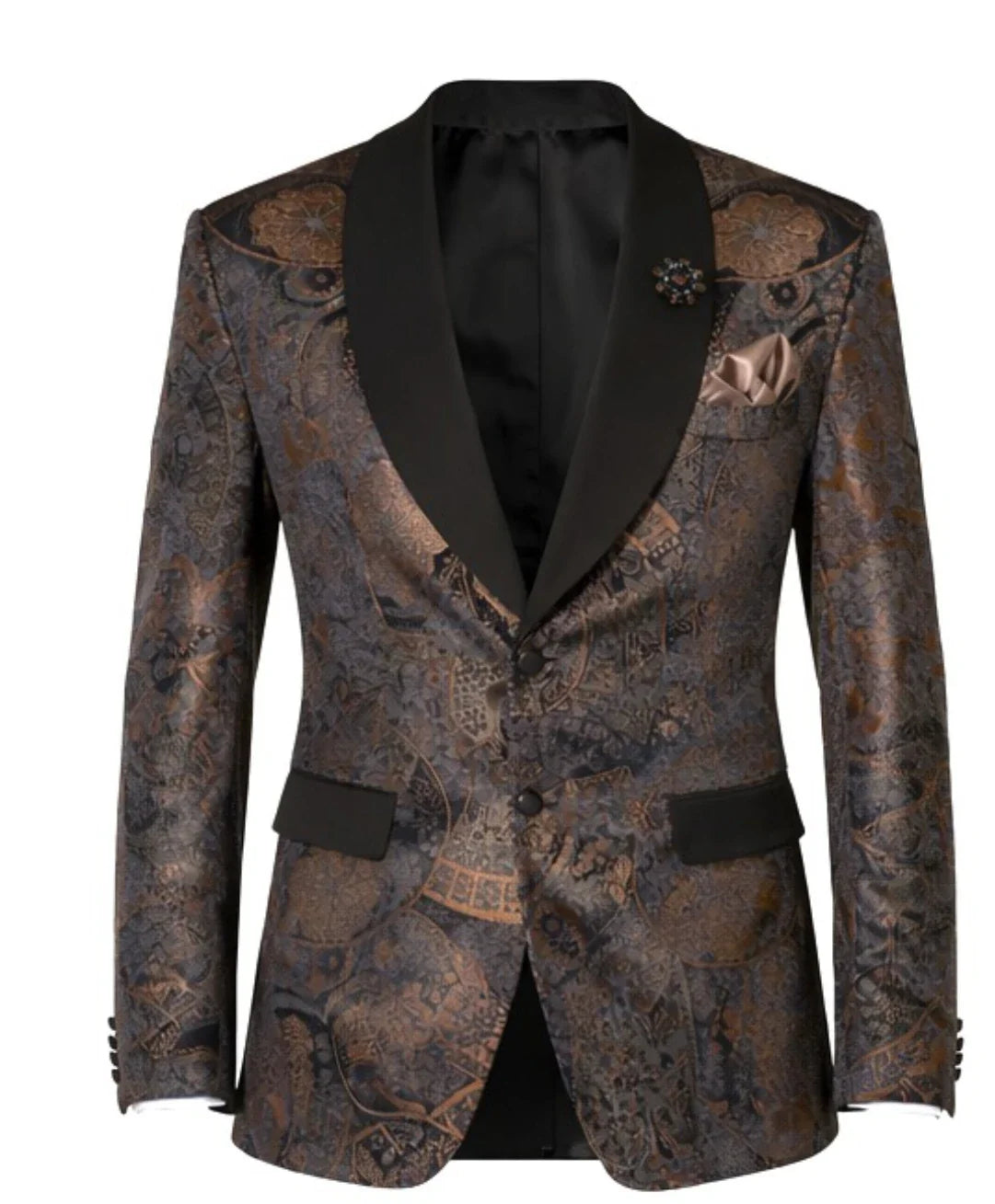 Lofty Luxe LL3 Vintage Sienna 2-piece Suit |Black & Sienna|