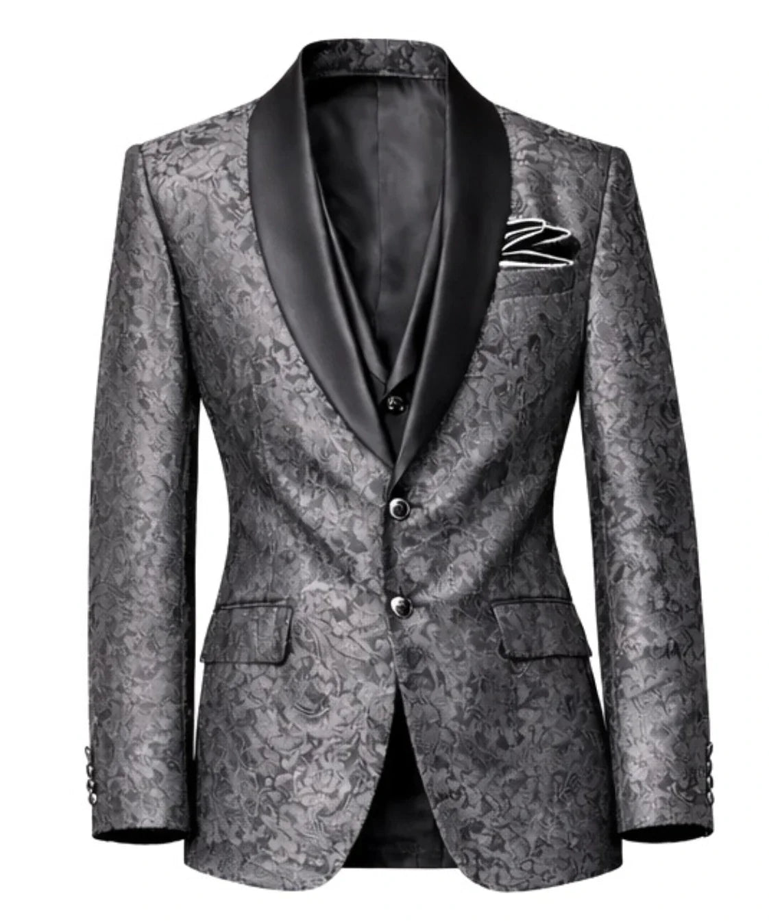 Lofty Luxe LL4 Rose Elite 3-piece Suit |Slate Grey|