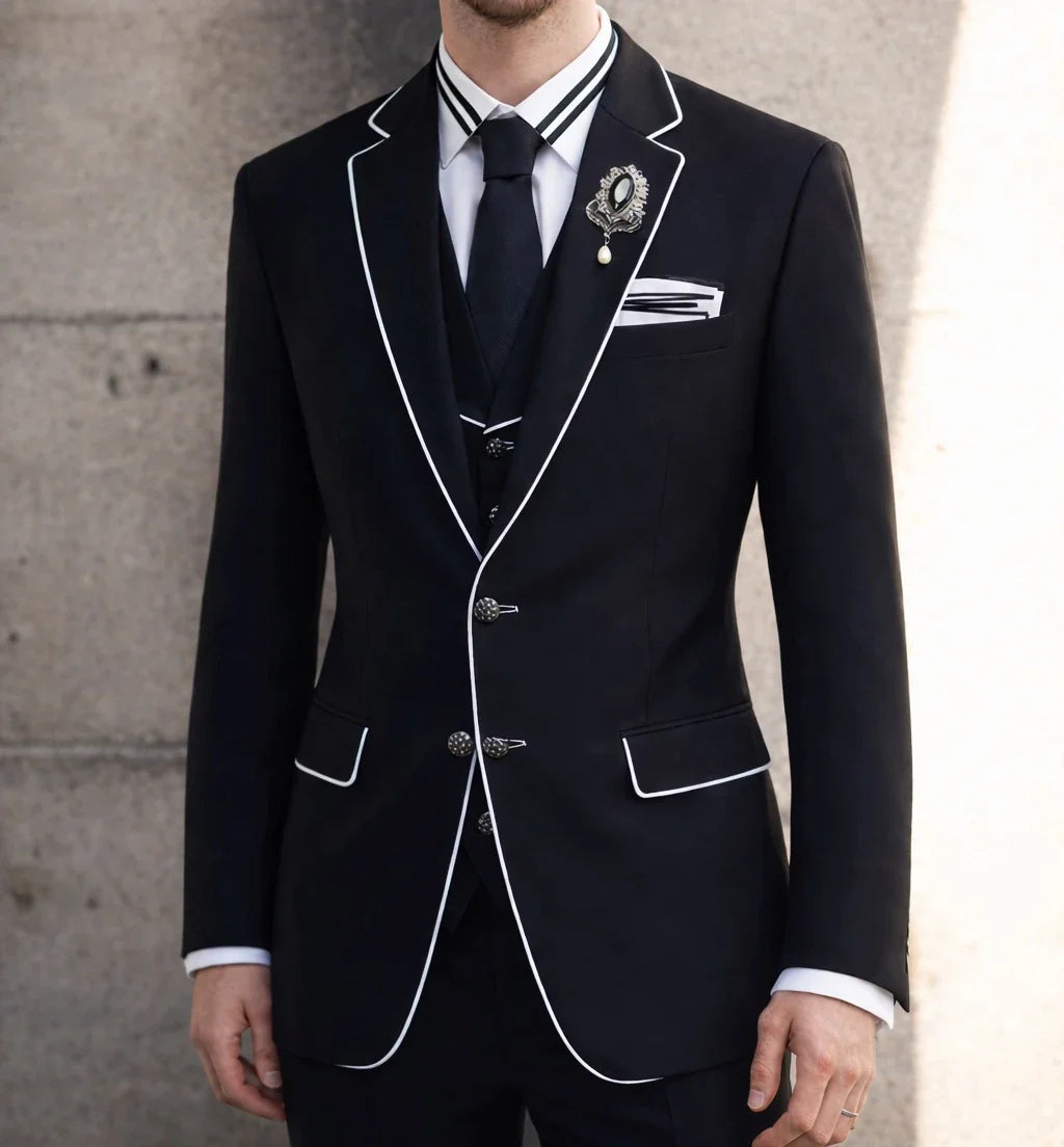 Lofty Luxe LL8 Lux Edge 3-piece Suit Black